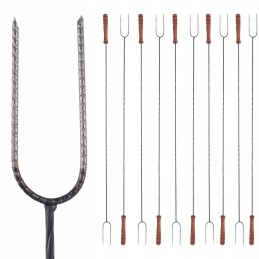 10vnt trumpa grilio šakutė laužui