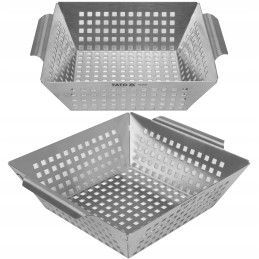 Grilio krepšelis, nerūdijančio plieno 26 x 22 x 7 cm