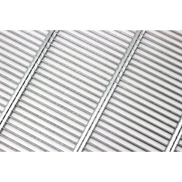 Netipinės horizontalios metalinės pertvaros grotelės, 380x380 mm