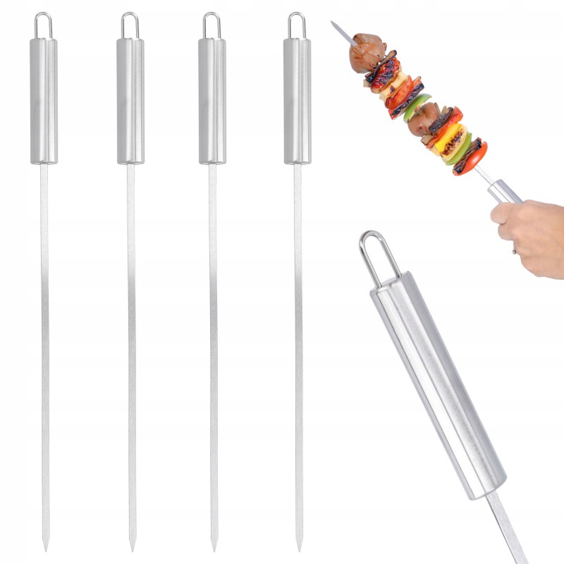 Plieniniai iešmeliai keptai mėsai 44 cm, rinkinyje 4 vnt.