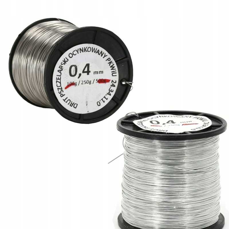 Cinkuota viela bičių rėmams 0,4 mm - 250g