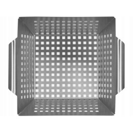 Grilio krepšelis, nerūdijančio plieno 26 x 22 x 7 cm