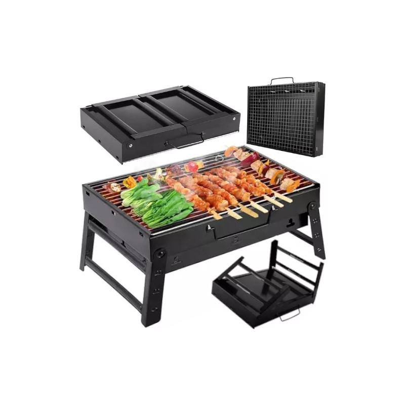 Turistinė nešiojama sulankstoma iškylos kepsninė su anglimis