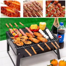 Turistinė nešiojama sulankstoma iškylos kepsninė su anglimis