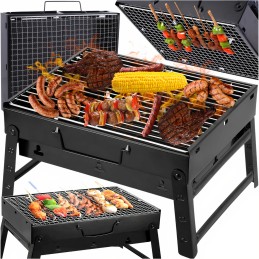 Turistinė nešiojama sulankstoma iškylos kepsninė su anglimis