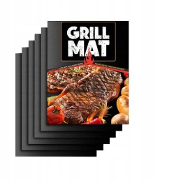 Ekonomiškas 8x tefloninio grilio kilimėlio ir kepimo skardos rinkinys