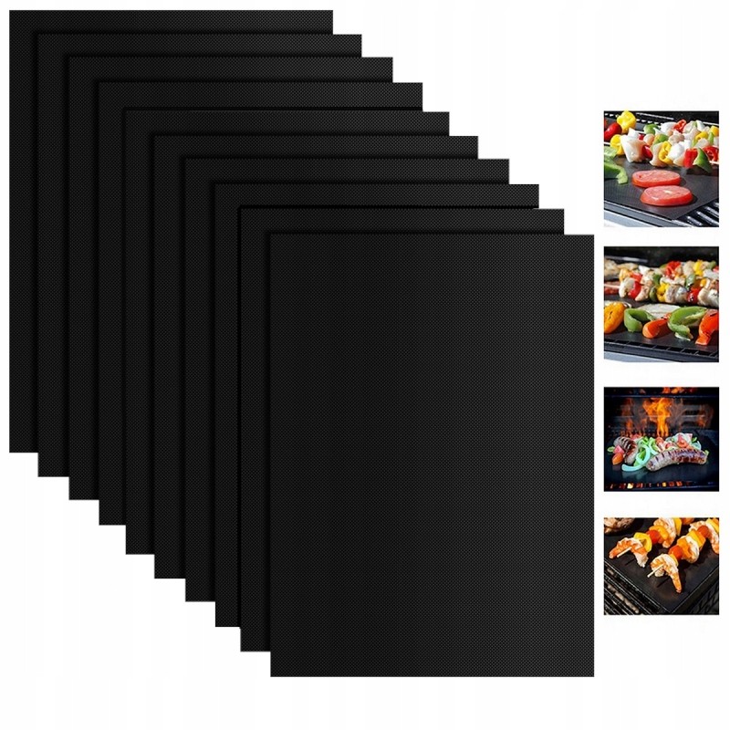 Itin ekonomiškas 10x tefloninio grilio kilimėlio ir kepimo skardos rinkinys