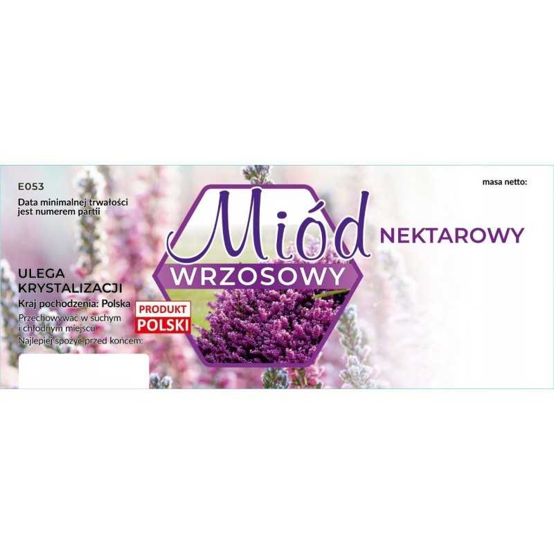 Didelės etiketės viržių nektariniam medui, 100 vnt