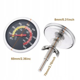 Smokehouse BBQ grilio termometras nuo 10 iki 450 °C 70 mm zondas, nuimamas kietas