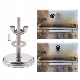 Smokehouse BBQ grilio termometras nuo 10 iki 450 °C 70 mm zondas, nuimamas kietas