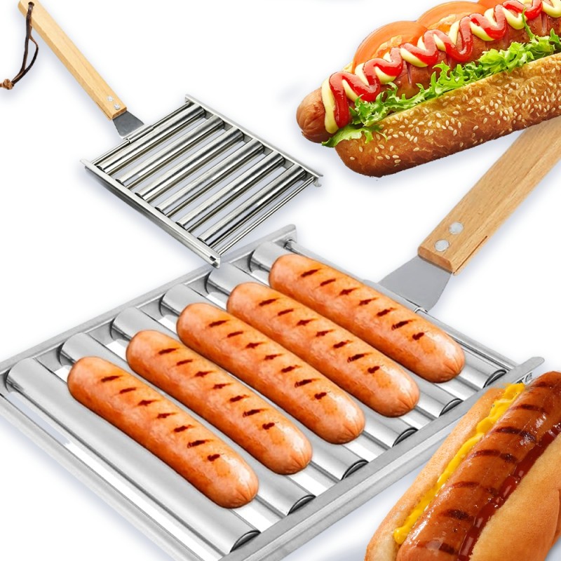 Grotelės dešrainiams, dešrelės, dešrelės griliui, grilio skrudintuvas dešrainiams