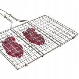 Grilio grotelės mėsai, žuviai, daržovėms kepti, uždaras krepšelis, plieninės grilio grotelės