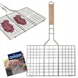 Grilio grotelės mėsai, žuviai, daržovėms kepti, uždaras krepšelis, plieninės grilio grotelės