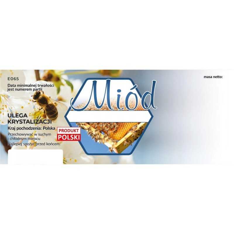 Didelės universalios medaus etiketės, 100 vnt