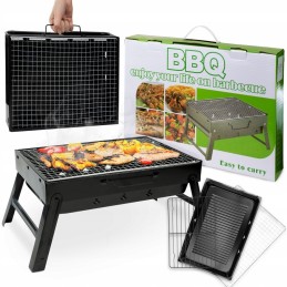 Sulankstomas turistinis nešiojamas medžio anglies sodo lagaminas su rankena