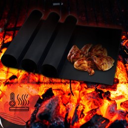 Tefloninio kilimėlio grilio kilimėlis kepimui daugkartinio naudojimo bbq padėklas 10 vnt