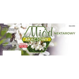 Didelės etiketės akacijų nektaro medui, 100 vnt
