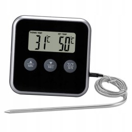 2in1 ✅termometras + ✅laikmatis su signalizacija ir įkišamu zondu. modelis: th-20