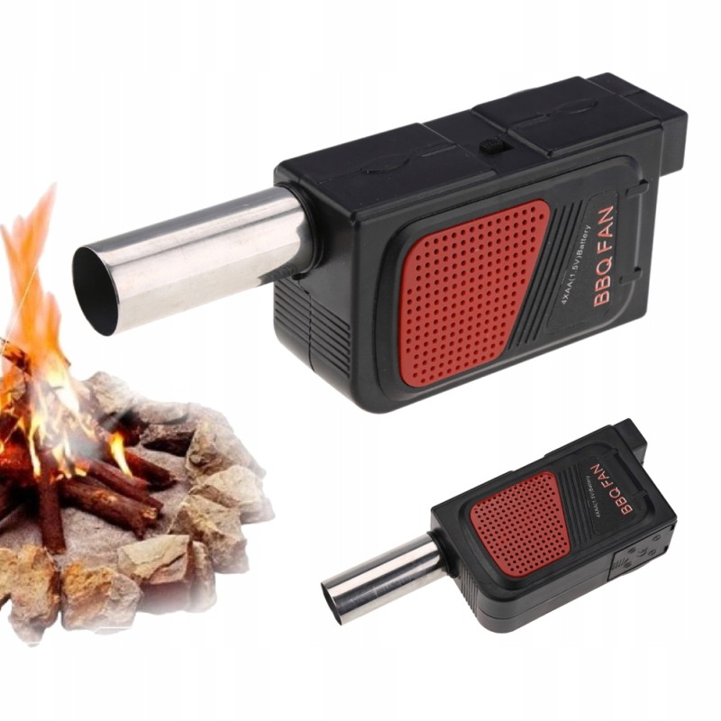 Blower for lighting the fireplace, stove, or campfire