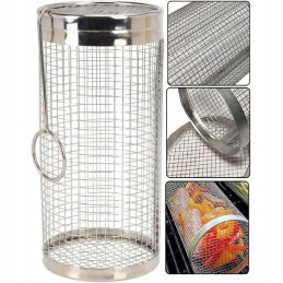 Nerūdijančio plieno grilio krepšys