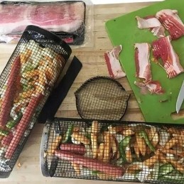 Nerūdijančio plieno grilio krepšys