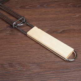 Grilio grotelės mėsai, žuviai, daržovėms kepti, uždaras krepšelis, plieninės grilio grotelės