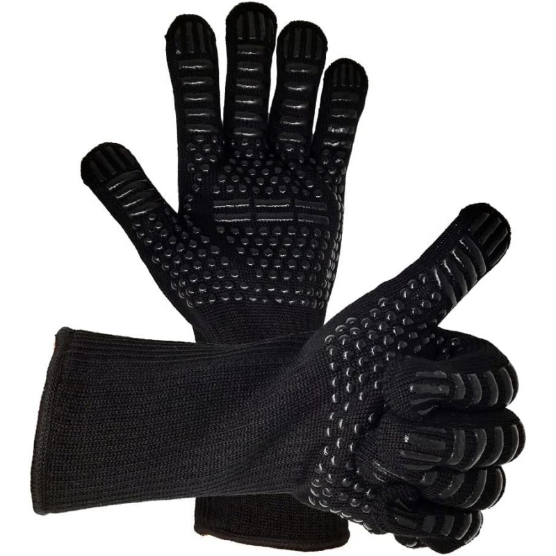 Grilio pirštinės, apsauginės virtuvinės pirštinės, atsparios karščiui ir ugniai