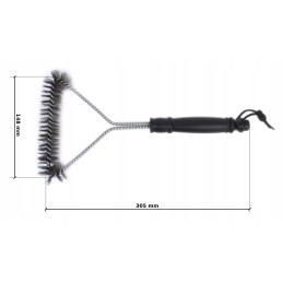 Didelės grilio žnyplės, 45 cm, grotelių šepetys