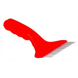 šakių atsegimo įtaisas (21 adata), nerūdijantis plienas su plastikine rankena