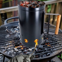 Kaminas anglims uždegti griliui, grilio briketai, grilio kaminas rūkyklai