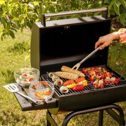 Grilio žnyplių rinkinys, mentelė, mėsos šakutė