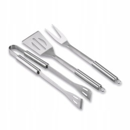 Grilio žnyplių rinkinys, mentelė, mėsos šakutė