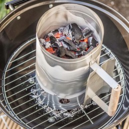 Kaminas šašlykinės ar briketų apšvietimui