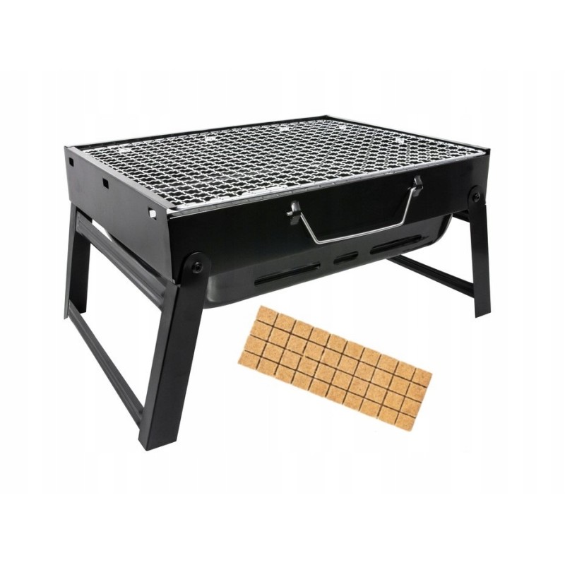 Turistinis grilis nešiojamas sulankstomas anglies grilis su nemokamu uždegimu! visa 40 kubų lenta