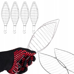 Lehmann žuvies kepimo rankenų komplektas, grotelės, žnyplės, griebtuvas