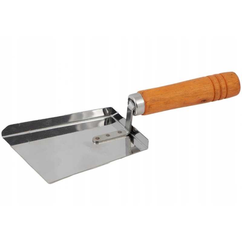 Žiedadulkių kaušelis, nerūdijantis plienas su medine rankena