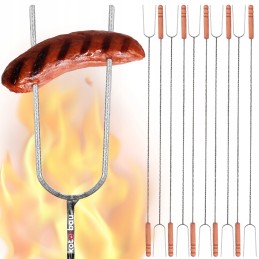 Grilio laužo šakutės, židinio šakutė 99 cm, dešros įdėklas, 10 vnt