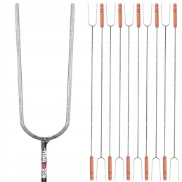 Grilio laužo šakutės, židinio šakutė 99 cm, dešros įdėklas, 10 vnt