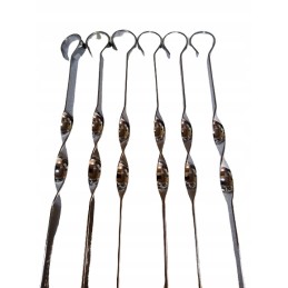 Šampūniniai iešmeliai kebabų mėsai, 60 cm, 6 vnt