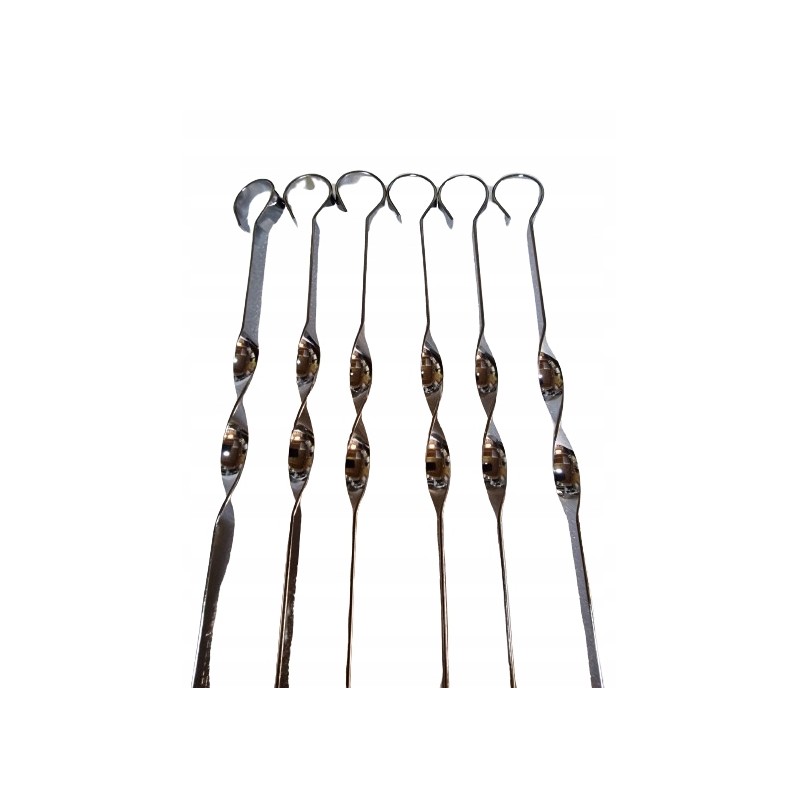 Šampūniniai iešmeliai kebabų mėsai, 60 cm, 6 vnt