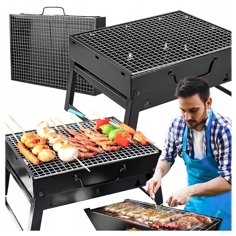 ⭐ anglis kempingas grilis nešiojamas sulankstomas lagaminas sodas kempingas ⭐