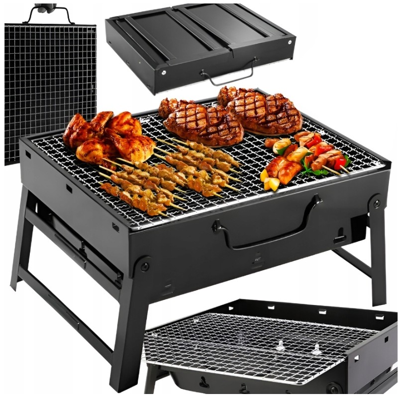 ⭐ anglis kempingas grilis nešiojamas sulankstomas lagaminas sodas kempingas ⭐