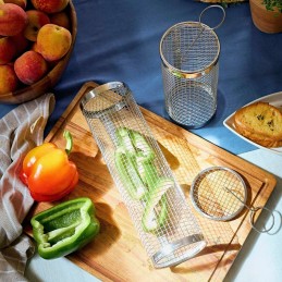 Lengvas grilio krepšelis kepimui, apvalus, m 30x9 cm, homla