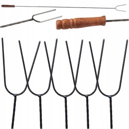 Dešros lazdelė, židinio šakutė