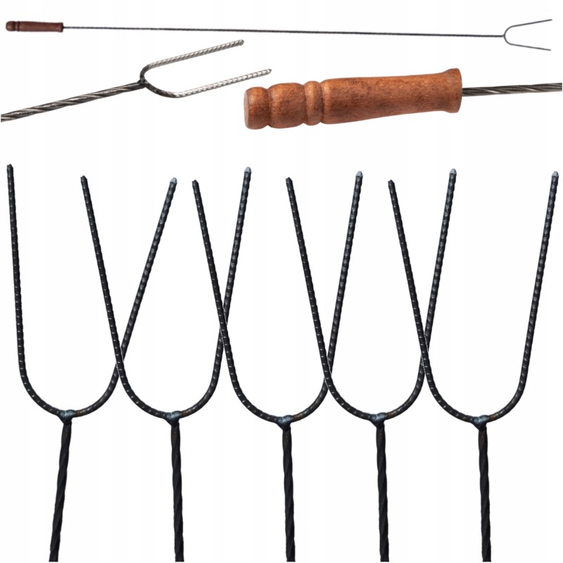 Dešros lazdelė, židinio šakutė