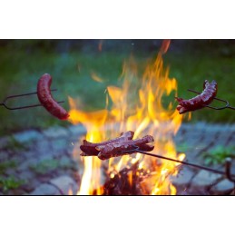 Dešros lazdelė, židinio šakutė