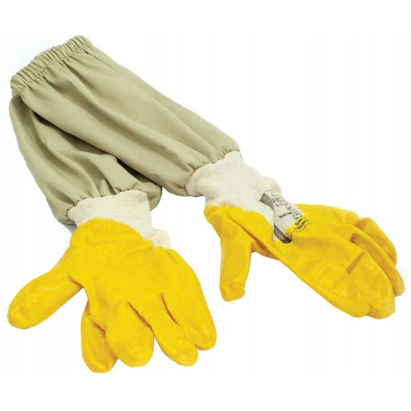 guminės, apsauginės pirštinės su drobe, 10 dydis