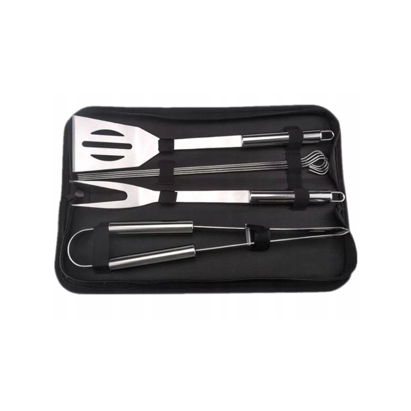 Kepsninės komplektas, priedai, dėklas, plieniniai indai