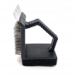 3in1 grilio valymo šepetys + grandiklis