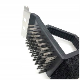 3in1 grilio valymo šepetys + grandiklis